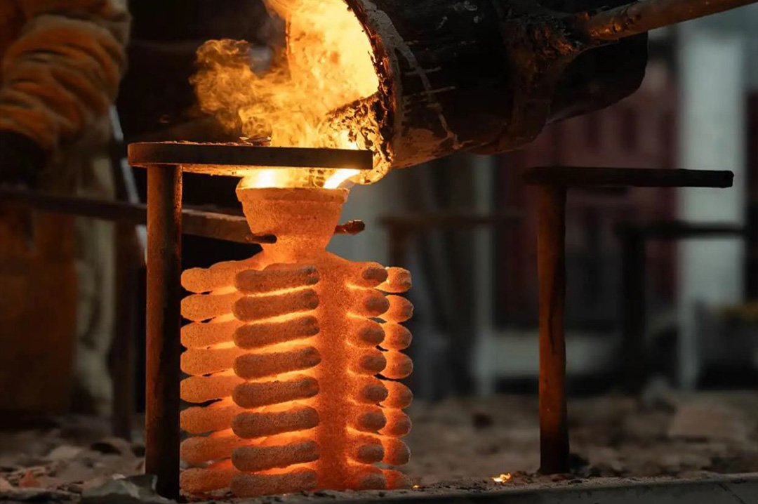 Steel part produced by investment casting in Turkey